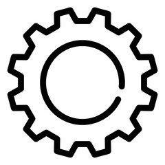 Gear icon on white background. flat illustration of Gear. vector icon. Gear sign symbol