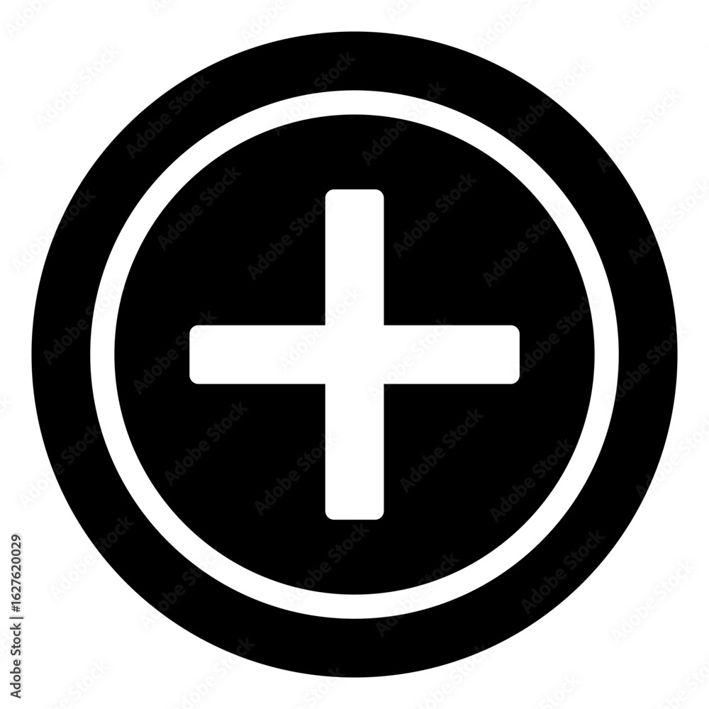 Aufkleber plus icon vector for web, computer and mobile app vector illustration