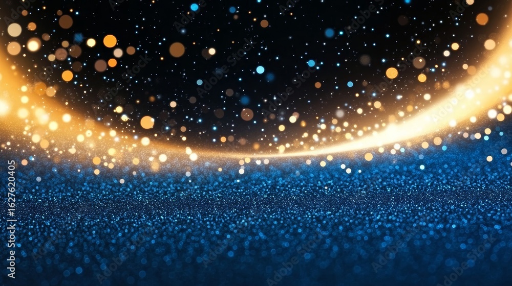 Poster stunning abstract backdrop featuring glitter lights effect with a gradient transition from darkness