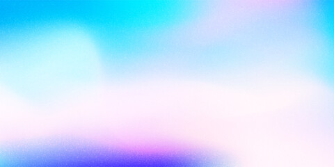 Blue Purple White Gradient Blurred with Grainy Noise Texture Background, for art product design, social media, trendy,vintage,brochure,banner