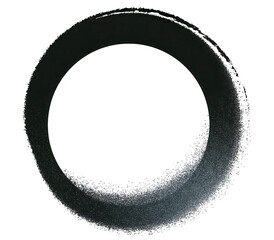 Dark, textured circle with a slightly rough edge