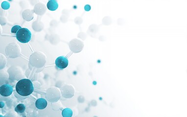 abstract molecule structure blue white medical science tech
