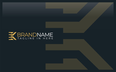  Letter K logo with simple and modern style