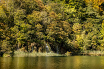 Waterfall in Plitvice National Park, Croatia