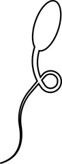 Sperm Icons Vector Human Reproduction Symbol, Fertility, Medical, Science, Anatomy, Minimal line Style, Monochrome Silhouette Graphic Bundle for Health and Biology Design