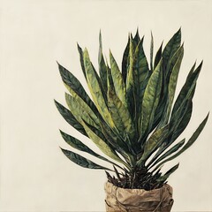 snake plant in pot sansevieria trifasciata houseplant indoor plant still life