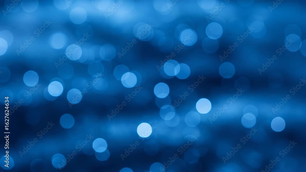 Aufkleber abstract blue bokeh background with glowing circles and soft light effects, perfect for digital desi