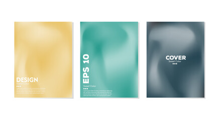 A collection of creative abstract backgrounds with soft, colorful wave textures. A combination of light and dark. Minimalist pastel color designs.