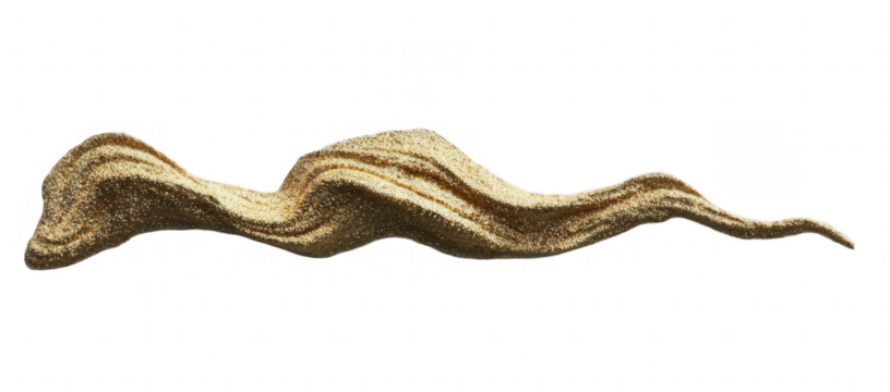 Abstract, tan, flowing form