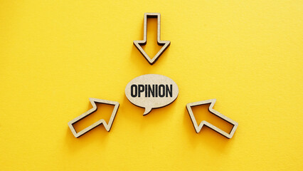 Your opinion matters is shown using the text and photo of speech bubble