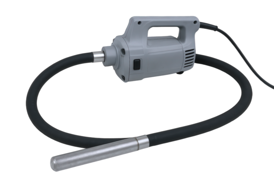 Portable Electric Concrete Vibrator Tool with Flexible Hose and Metal Poker for Construction and Building Applications
