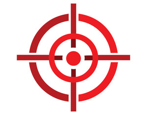 A red target is isolated on white background for precise aiming Ai Generated