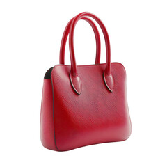 Red handbag with top handles