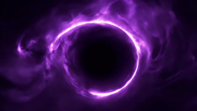 Abstract purple vortex with glowing energy swirl