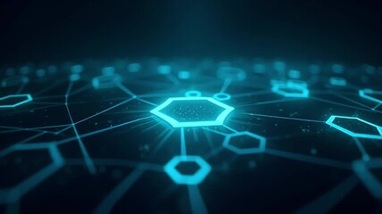 Dynamic glowing connections forming network for technology, science or futuristic visuals - Powered by Adobe