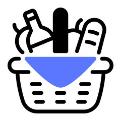 This Picnic Basket icon is suitable for Autumn Season, etc.