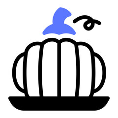 This Pumpkin icon is suitable for Autumn Season, etc.