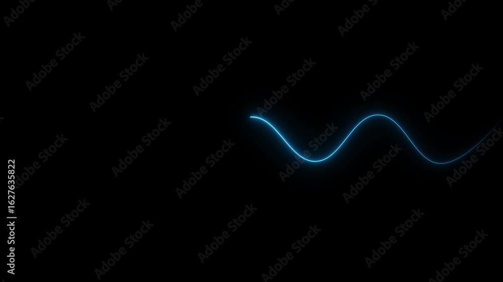 Aufkleber animation of glowing wave line sliding. abstract neon line waves animation.neon wave line animation.