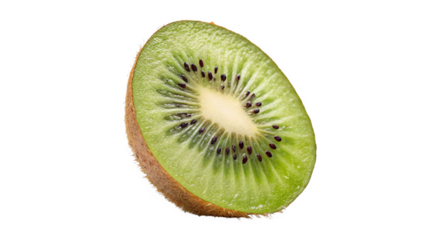 fruit wheel slice of kiwi isolated on transparent background 