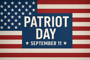 An illustration of a patriotic poster dedicated to September 11 Memorial Day.
