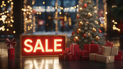  christmas tree and gifts