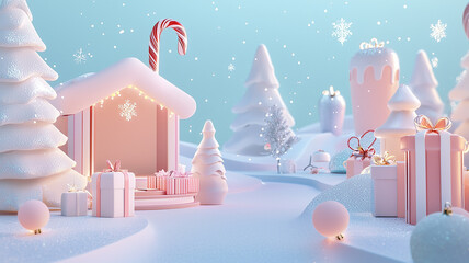 christmas tree and snowman