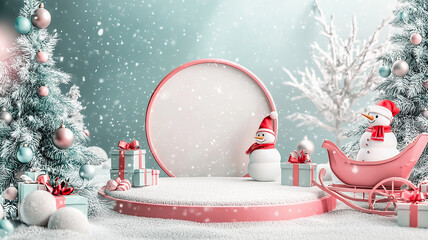 santa claus on the snow