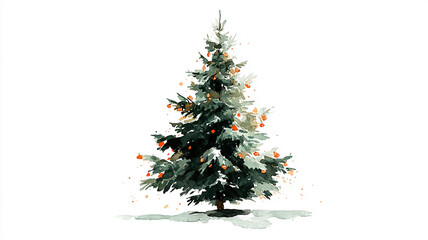 christmas tree on white