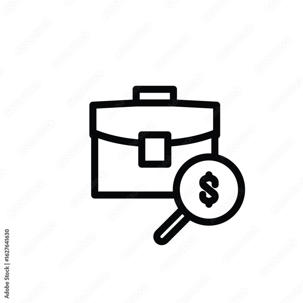 Aufkleber work portfolio outline icon vector design good for web or mobile app