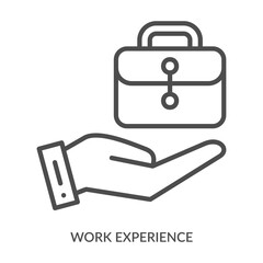 Work Experience Icon Line Style. Design Vector Illustration
