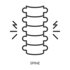 Spine Icon Line Style. Design Vector Illustration