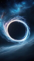 Cosmic Black Hole or Wormhole Vortex in Deep Space wormhole vortex cosmic deep cosmos universe stars