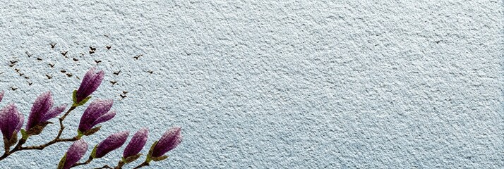 Flores de Cerejeira em Aquarela: Textura Suave e Delicada
