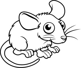 A mouse or rat cartoon character animal illustration