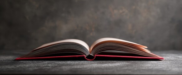 The Open Book Showcasing Pages on a Textured Background for Reading Enthusiasts