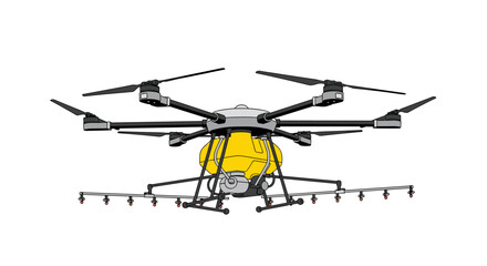 Advanced agricultural drone for efficient crop spraying and precision application