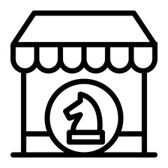 Market Strategy Line Icon, Business Positioning Plan