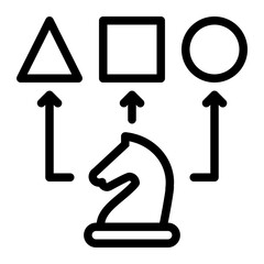 Strategic Options Line Icon, Business Choice Planning