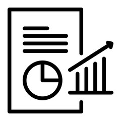 Quarterly Report Line Icon, Business Roadmap