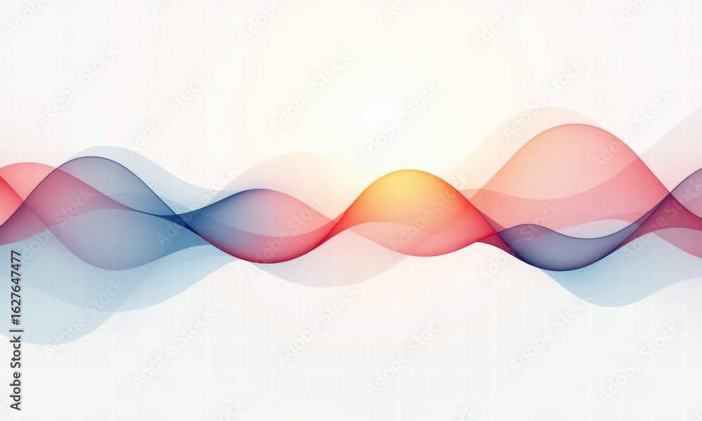 Poster abstract waves of color gradient flow