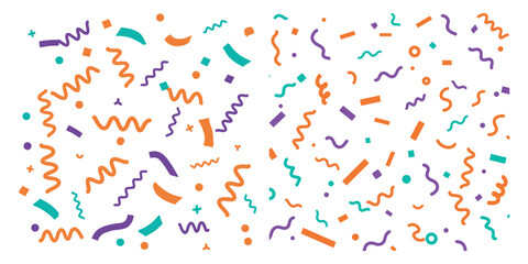 party streamers isolated on white background