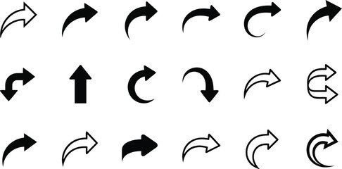 Vector art of arrows isolated 