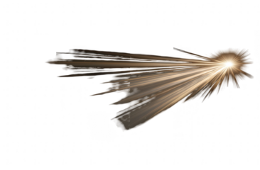 Light beam streaks across a dark background