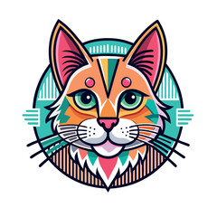 Color Cat Day Vecto on white back round