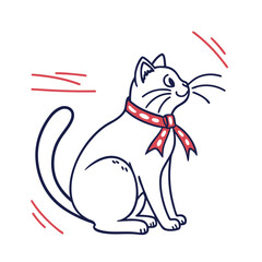 inspiring minimalist cat vector icons on a white background