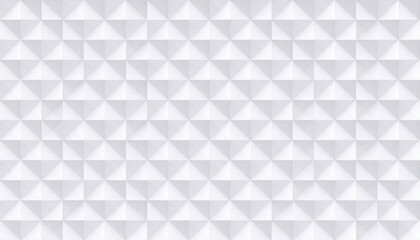White 3D Geometric Pyramid Wall Pattern