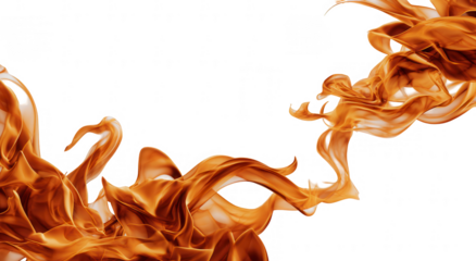 Abstract fire, orange flames, dynamic shapes against black