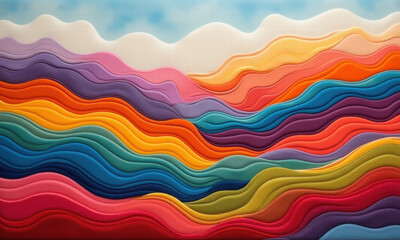 Fototapeta premium Vibrant Abstract Waves of Color