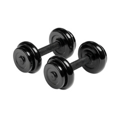 Fototapeta premium Pair of black dumbbells