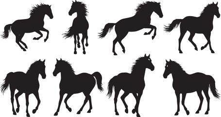 Horse Silhouettes Set